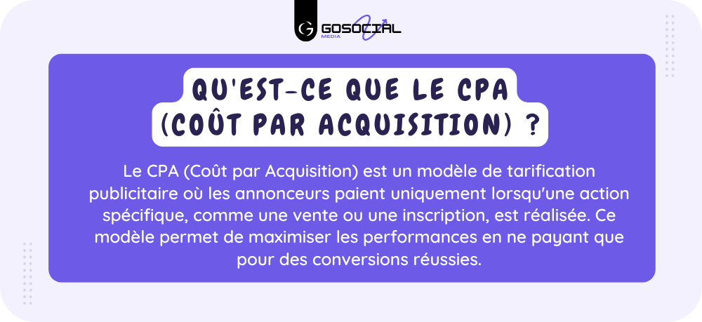 Qu'est-ce que le CPA (Coût par Acquisition) ?