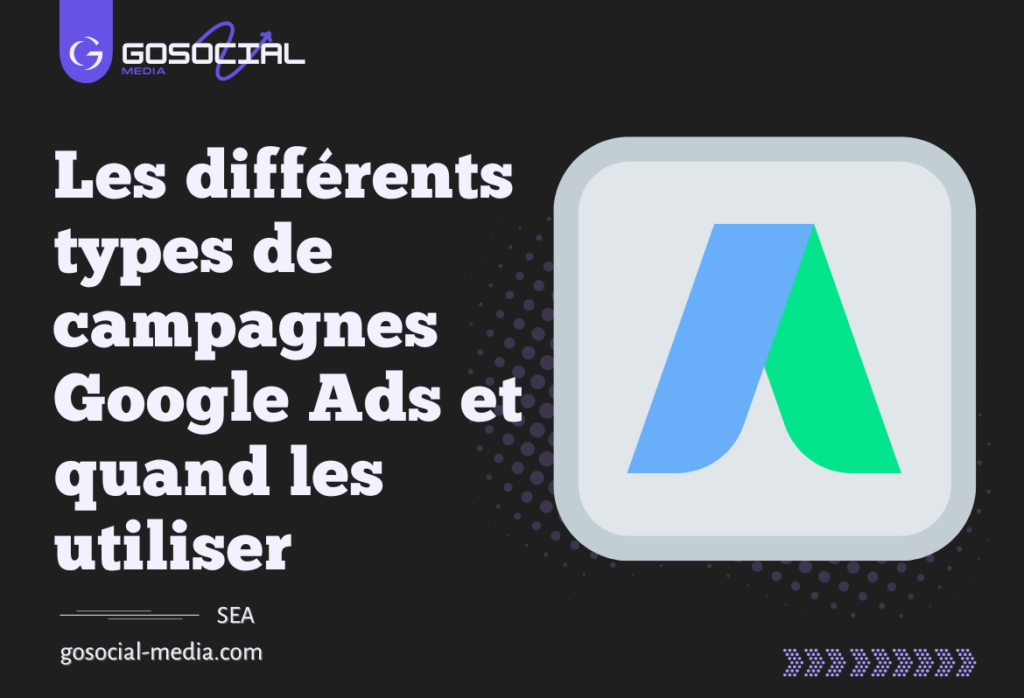 Les différents types de campagnes Google Ads et quand les utiliser